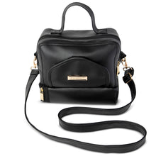 Load image into Gallery viewer, ChangePal Universal Wipes Portable Diaper Changing Bag- FULL Pack of Wipes Version- Black Vegan Leather