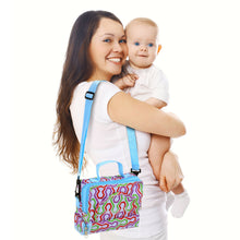Load image into Gallery viewer, ChangePal Portable Diaper Changing Bag Blue Geometric) | Wipes Pouch version