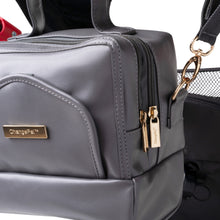 Load image into Gallery viewer, ChangePal Universal Wipes Portable Diaper Changing Bag- FULL Pack of Wipes Version- Gray Vegan Leather