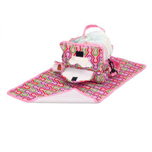 Load image into Gallery viewer, ChangePal Portable Diaper Changing Bag (Pink Geometric) | Wipes Pouch version