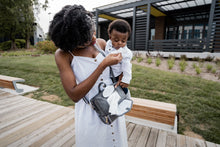 Load image into Gallery viewer, ChangePal Universal Wipes Portable Diaper Changing Bag- FULL Pack of Wipes Version- Gray Vegan Leather