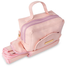 Load image into Gallery viewer, ChangePal Universal Wipes Portable Diaper Changing Bag- FULL Pack of Wipes Version- Pink Vegan Leather