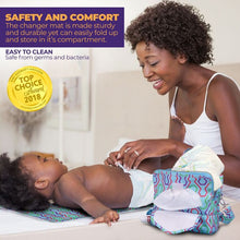 Load image into Gallery viewer, ChangePal Portable Diaper Changing Bag Blue Geometric) | Wipes Pouch version