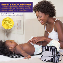 Load image into Gallery viewer, ChangePal Portable Diaper Changing Bag (Black & White) | Wipes Pouch version