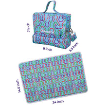Load image into Gallery viewer, ChangePal Portable Diaper Changing Bag Blue Geometric) | Wipes Pouch version