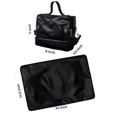 Load image into Gallery viewer, ChangePal Portable Diaper Changing Bag (Vegan Leather) | Wipes Pouch version
